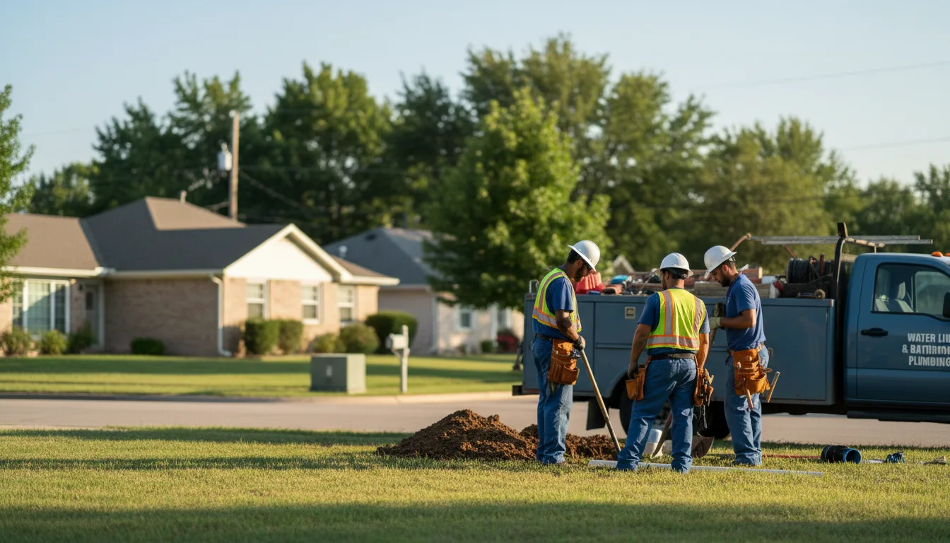 Residential water line and bathroom plumbing service in Hardy, AR